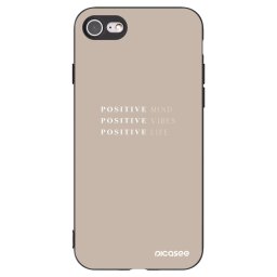 Fekete szilikon tok az alábbi mobiltelefonokra Apple iPhone SE 2020 - Positive Vibes