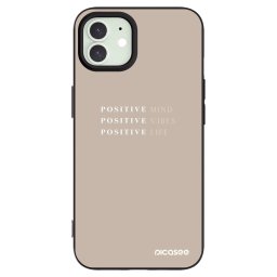 Fekete szilikon tok az alábbi mobiltelefonokra Apple iPhone 12 Pro - Positive Vibes