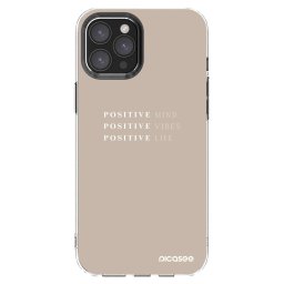 Átlátszó szilikon tok az alábbi mobiltelefonokra Apple iPhone 12 Pro Max - Positive Vibes