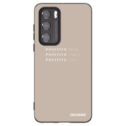 Fekete szilikon tok az alábbi mobiltelefonokra Huawei P40 - Positive Vibes