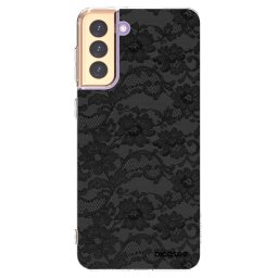 Átlátszó szilikon tok az alábbi mobiltelefonokra Samsung Galaxy S21+ 5G G996F - Dark Elegance