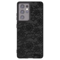 Fekete szilikon tok az alábbi mobiltelefonokra Samsung Galaxy S21 Ultra 5G G998B - Dark Elegance