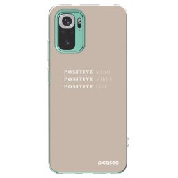 Átlátszó szilikon tok az alábbi mobiltelefonokra Xiaomi Redmi Note 10 Pro - Positive Vibes