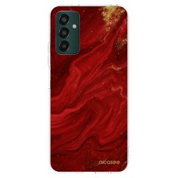 Átlátszó szilikon tok az alábbi mobiltelefonokra Samsung Galaxy M13 M135F - Red