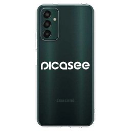 Átlátszó szilikon tok az alábbi mobiltelefonokra Samsung Galaxy M13 M135F - Picasee - new logo - white
