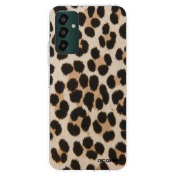 Átlátszó szilikon tok az alábbi mobiltelefonokra Samsung Galaxy M13 M135F - Brown Tiger