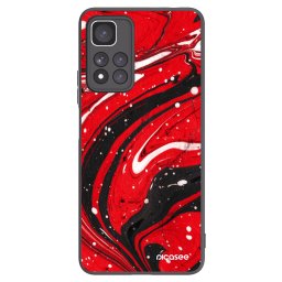 Fekete szilikon tok az alábbi mobiltelefonokra Xiaomi Redmi Note 11 Pro+ 5G - Red black