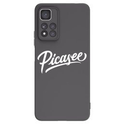 Fekete szilikon tok az alábbi mobiltelefonokra Xiaomi Redmi Note 11 Pro+ 5G - Picasee - old logo - white