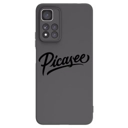 Fekete szilikon tok az alábbi mobiltelefonokra Xiaomi Redmi Note 11 Pro+ 5G - Picasee - old logo - black