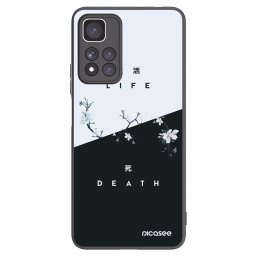 Fekete szilikon tok az alábbi mobiltelefonokra Xiaomi Redmi Note 11 Pro+ 5G - Life - Death