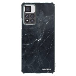 Átlátszó szilikon tok az alábbi mobiltelefonokra Xiaomi Redmi Note 11 Pro+ 5G - Black marble