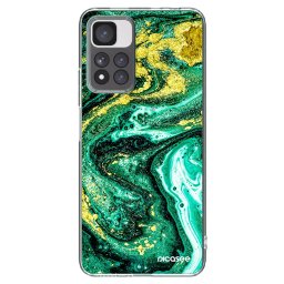Átlátszó szilikon tok az alábbi mobiltelefonokra Xiaomi Redmi Note 11 Pro+ 5G - Green Gold