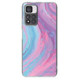 Átlátszó szilikon tok az alábbi mobiltelefonokra Xiaomi Redmi Note 11 Pro+ 5G - Pink liquid