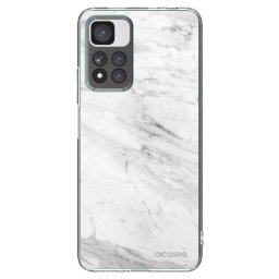 Átlátszó szilikon tok az alábbi mobiltelefonokra Xiaomi Redmi Note 11 Pro+ 5G - White marble