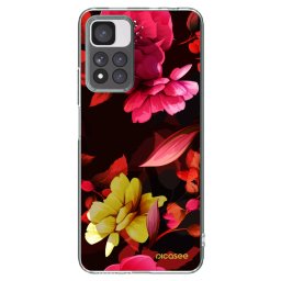 Átlátszó szilikon tok az alábbi mobiltelefonokra Xiaomi Redmi Note 11 Pro+ 5G - Dark Peonny
