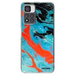 Átlátszó szilikon tok az alábbi mobiltelefonokra Xiaomi Redmi Note 11 Pro+ 5G - Blue Magma