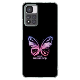 Átlátszó szilikon tok az alábbi mobiltelefonokra Xiaomi Redmi Note 11 Pro+ 5G - Diamanty Purple