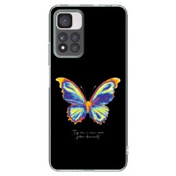 Átlátszó szilikon tok az alábbi mobiltelefonokra Xiaomi Redmi Note 11 Pro+ 5G - Diamanty Black