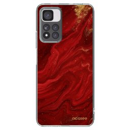 Átlátszó szilikon tok az alábbi mobiltelefonokra Xiaomi Redmi Note 11 Pro+ 5G - Red