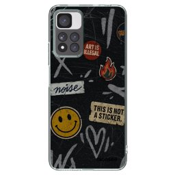 Átlátszó szilikon tok az alábbi mobiltelefonokra Xiaomi Redmi Note 11 Pro+ 5G - STICKERS x TAGS