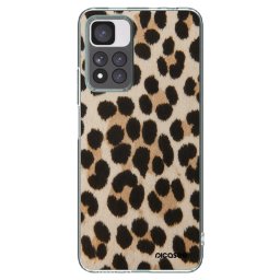 Átlátszó szilikon tok az alábbi mobiltelefonokra Xiaomi Redmi Note 11 Pro+ 5G - Brown Tiger