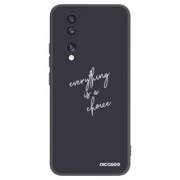 Fekete szilikon tok az alábbi mobiltelefonokra Honor 70 - Everything is a choice