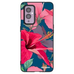 Fekete szilikon tok az alábbi mobiltelefonokra OnePlus 9 - Hibiscus