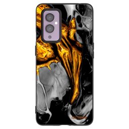 Fekete szilikon tok az alábbi mobiltelefonokra OnePlus 9 - Black Gold