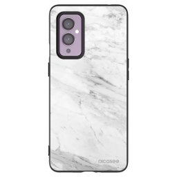 Fekete szilikon tok az alábbi mobiltelefonokra OnePlus 9 - White marble