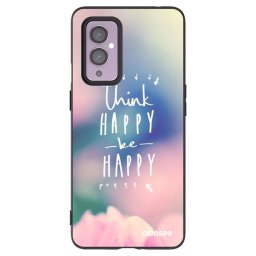 Fekete szilikon tok az alábbi mobiltelefonokra OnePlus 9 - Think happy be happy