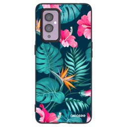 Fekete szilikon tok az alábbi mobiltelefonokra OnePlus 9 - Pink Monstera