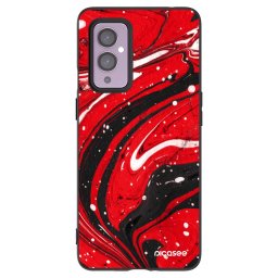 Fekete szilikon tok az alábbi mobiltelefonokra OnePlus 9 - Red black