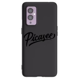 Fekete szilikon tok az alábbi mobiltelefonokra OnePlus 9 - Picasee - old logo - black