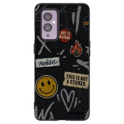 Fekete szilikon tok az alábbi mobiltelefonokra OnePlus 9 - STICKERS x TAGS