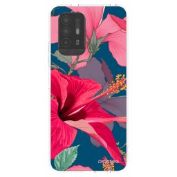 Átlátszó szilikon tok az alábbi mobiltelefonokra OPPO A94 5G - Hibiscus