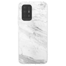 Átlátszó szilikon tok az alábbi mobiltelefonokra OPPO A94 5G - White marble