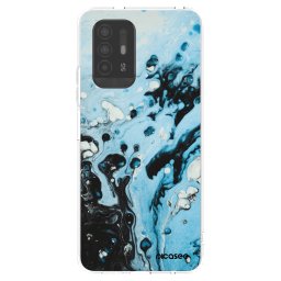 Átlátszó szilikon tok az alábbi mobiltelefonokra OPPO A94 5G - Organic blue