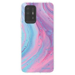 Átlátszó szilikon tok az alábbi mobiltelefonokra OPPO A94 5G - Pink liquid