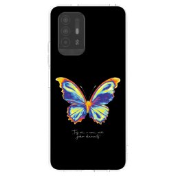Átlátszó szilikon tok az alábbi mobiltelefonokra OPPO A94 5G - Diamanty Black