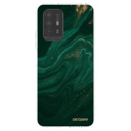 Átlátszó szilikon tok az alábbi mobiltelefonokra OPPO A94 5G - Green