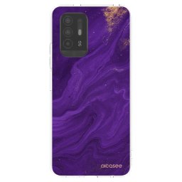 Átlátszó szilikon tok az alábbi mobiltelefonokra OPPO A94 5G - Purple
