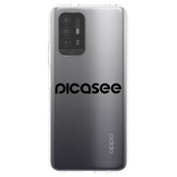 Átlátszó szilikon tok az alábbi mobiltelefonokra OPPO A94 5G - Picasee - new logo - black