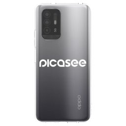 Átlátszó szilikon tok az alábbi mobiltelefonokra OPPO A94 5G - Picasee - new logo - white