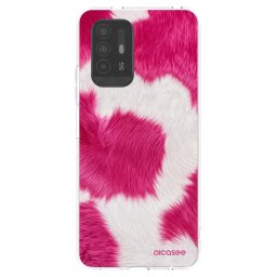 Átlátszó szilikon tok az alábbi mobiltelefonokra OPPO A94 5G - Pink Moo
