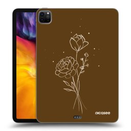 Fekete szilikon tok az alábbi táblagépre Apple iPad Pro 11" 2022 M2 (4.generace) - Brown flowers