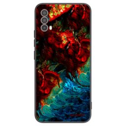 Fekete szilikon tok az alábbi mobiltelefonokra Motorola Moto E40 - Universe
