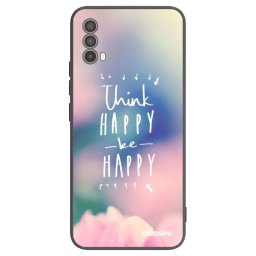 Fekete szilikon tok az alábbi mobiltelefonokra Motorola Moto E40 - Think happy be happy