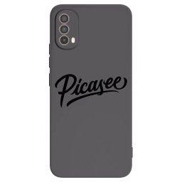 Fekete szilikon tok az alábbi mobiltelefonokra Motorola Moto E40 - Picasee - old logo - black