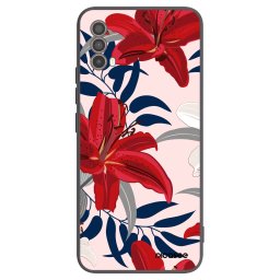 Fekete szilikon tok az alábbi mobiltelefonokra Motorola Moto E40 - Red Lily