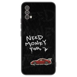 Fekete szilikon tok az alábbi mobiltelefonokra Motorola Moto E40 - Track Mode
